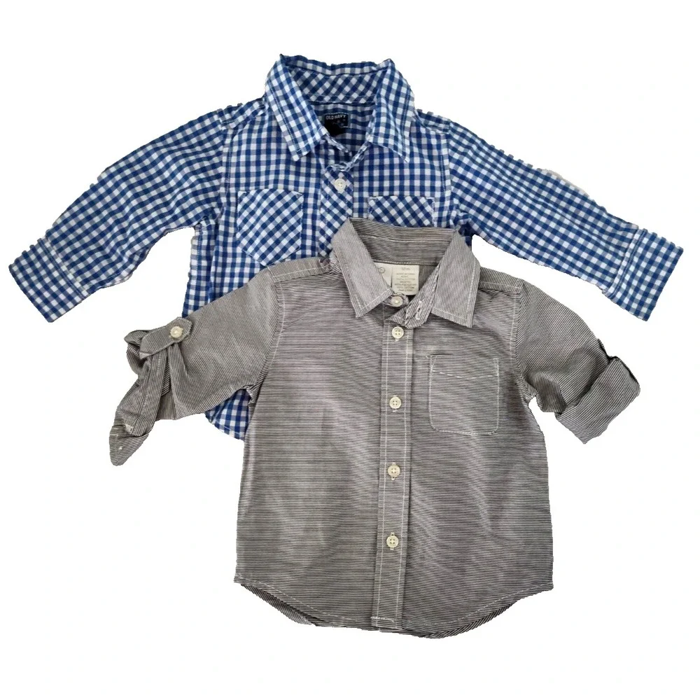 Carter's Koala Kids Old Navy 12 18 Mos Collared Button‎ Down Shirt Lot Boy Plaid
